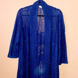 Blue lace cardigan